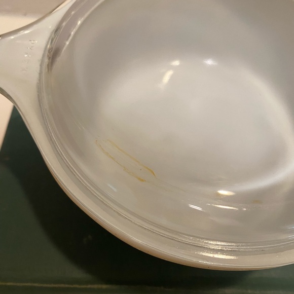 Vintage 1970s Blue & Tan Pyrex Homestead 1.5Q Casserole Dish with Lid - Picture 5 of 8